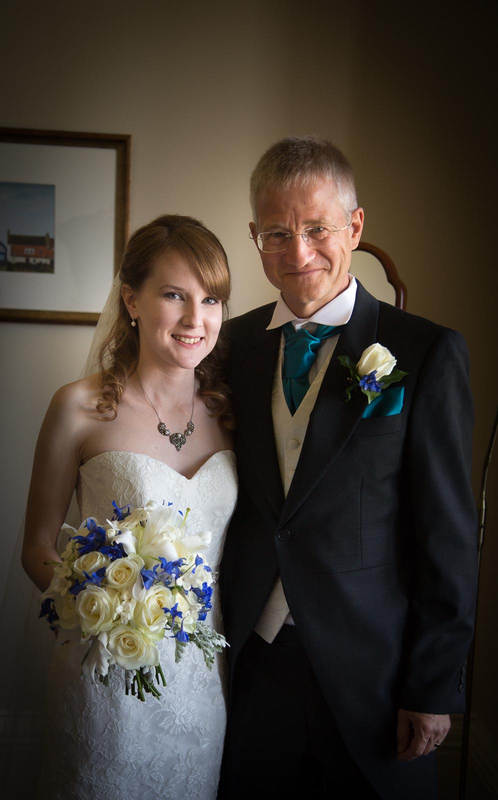 Bride and Father at the Marine Hotel North Berwick