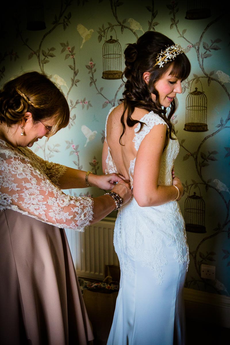Doing up the Wedding Dress